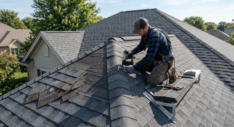 Hip Roof Shingle Repair