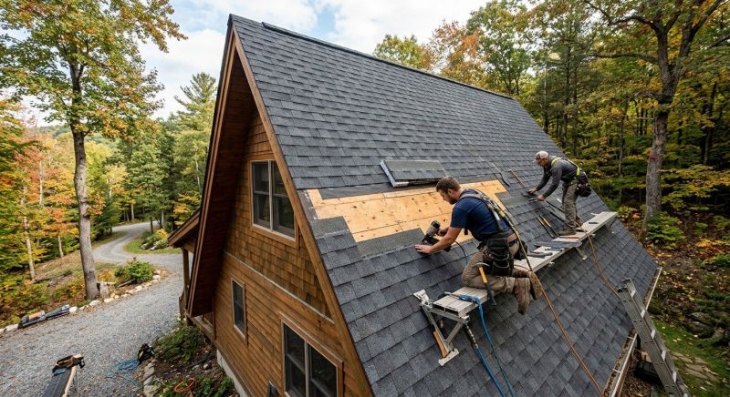 A Frame Roof Repair in Kankakee County, IL