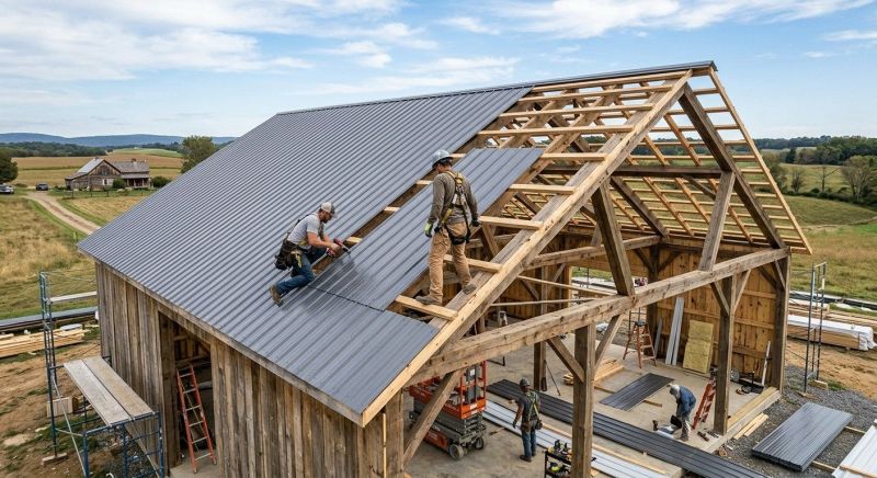 Barn Roof Construction in Kankakee County, IL