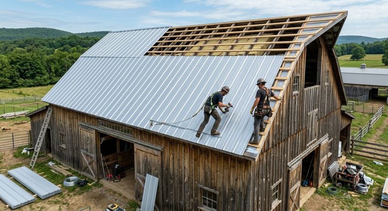 Barn Roof Installation in Kankakee County, IL