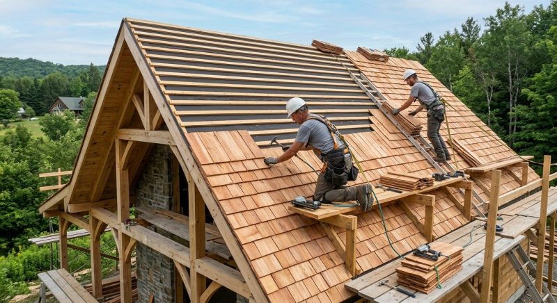 Cedar Shake Roof Construction in Manhattan, IL