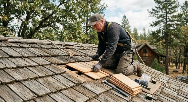 Cedar Shake Roof Repair in Bourbonnais, IL