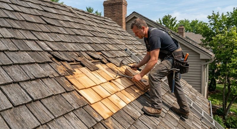 Cedar Shake Roof Repair in Manhattan, IL