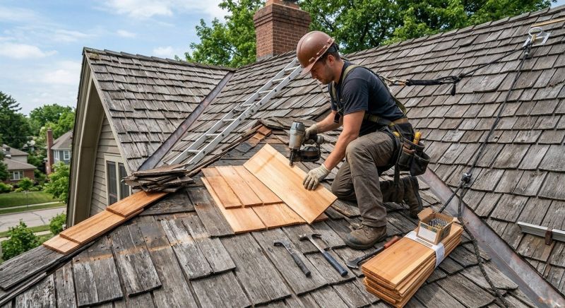Cedar Shake Roof Repair in Morocco, IN