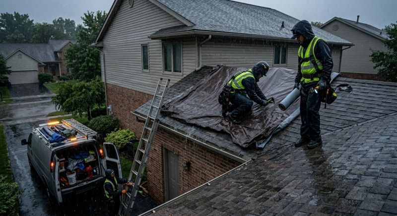 Collapsing Roof Repair in Kankakee County, IL