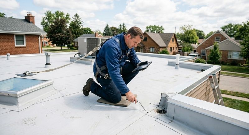 Flat Roof Inspection in Kankakee County, IL