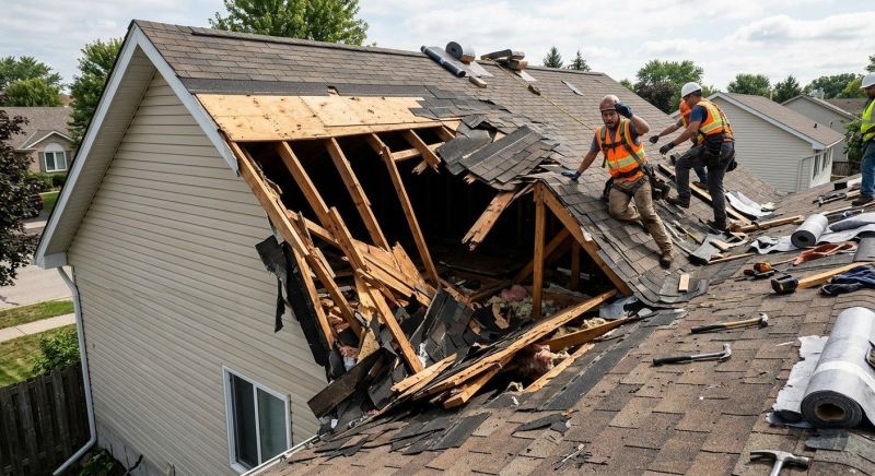 Hip Roof Shingle Repair in Kankakee County, IL