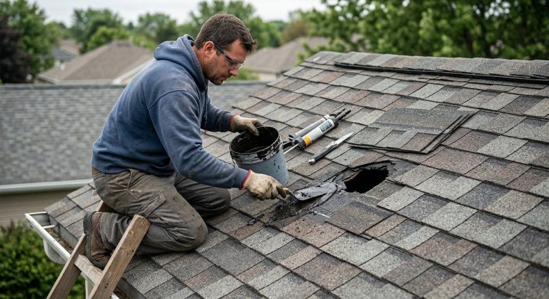 Hip Roof Shingle Repair in Kankakee County, IL