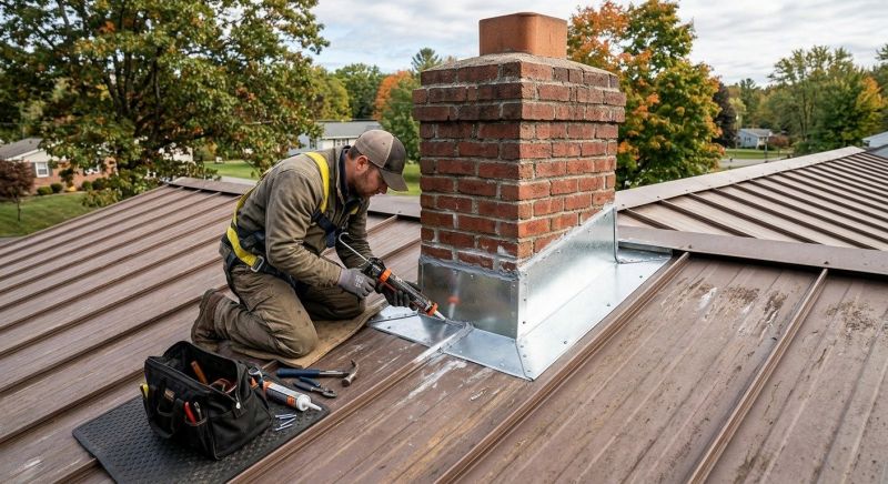 Metal Roof Flashing Repair in Kankakee County, IL