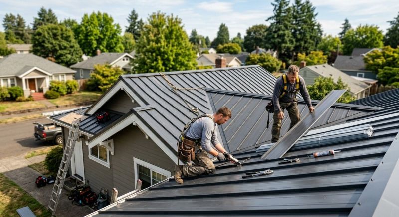 Metal Roof Repair in Peotone, IL