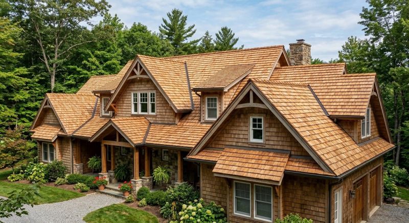 Natural Wood Roof Installation in Kankakee County, IL