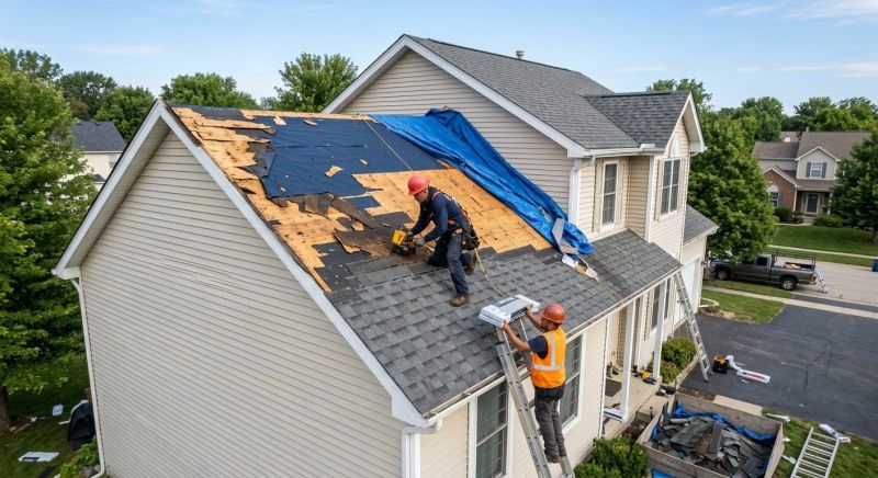 Roof Damage Restoration in Bourbonnais, IL