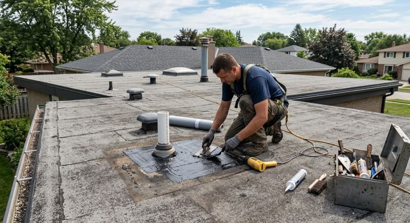 Rubber Roof Repair in Chebanse, IL