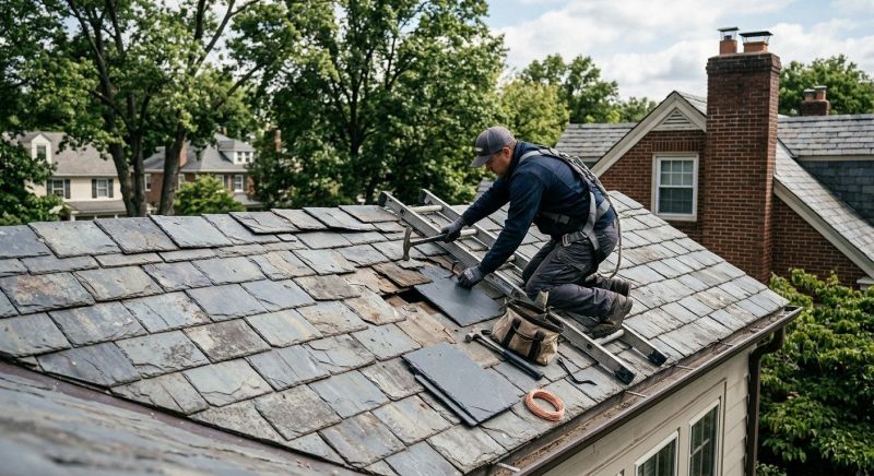 Slate Shingles Repair in Monee, IL