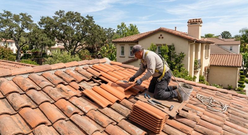 Spanish Tile Roof Repair in Kankakee County, IL