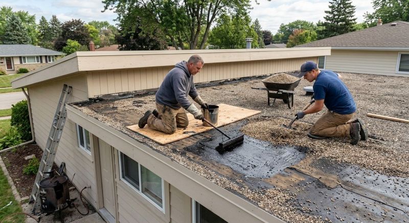 Tar And Gravel Roof Repair in Peotone, IL