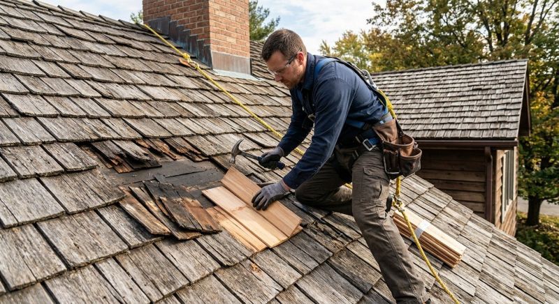 Wood Shake Roof Repair in Monee, IL