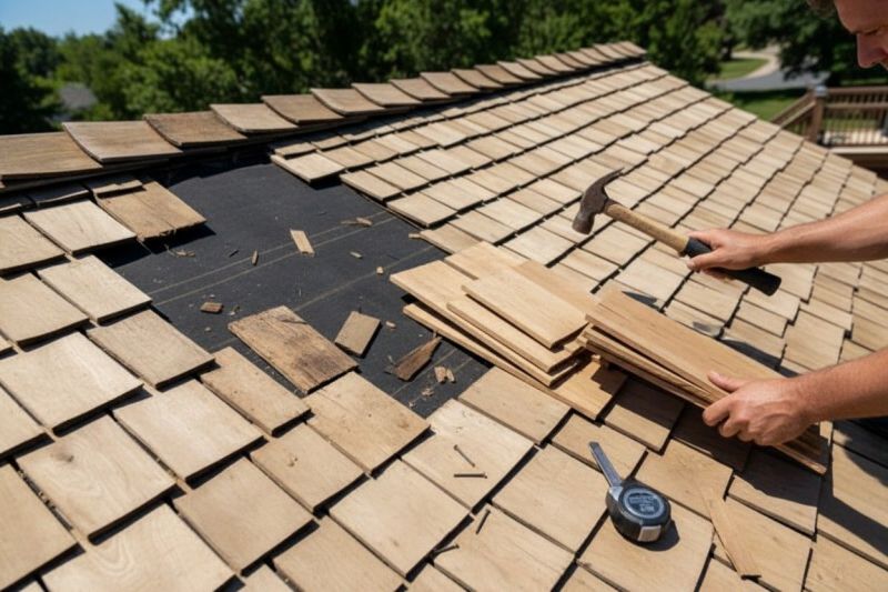 Wood Shake Roof Repair in Wilmington, IL