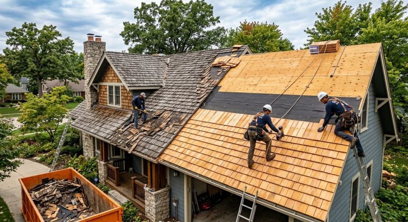 Wood Shake Roof Replacement in Kankakee County, IL